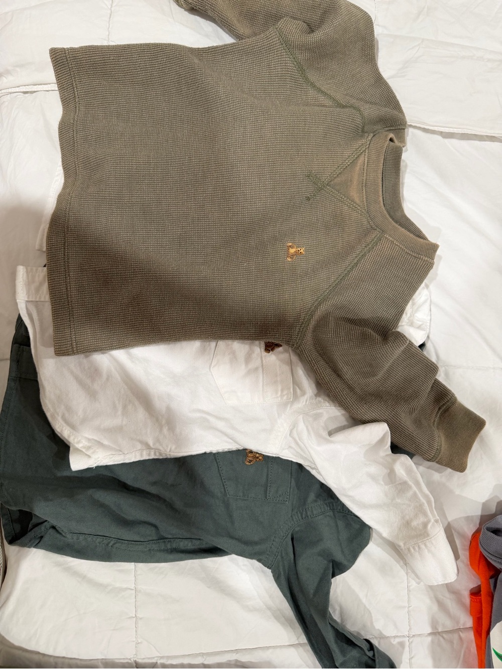 GAP Olive Green Knit Pullover and button up tops